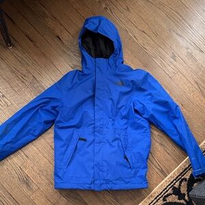The North Face Vibrant Blue ski Jacket fleece lined jacket zips out